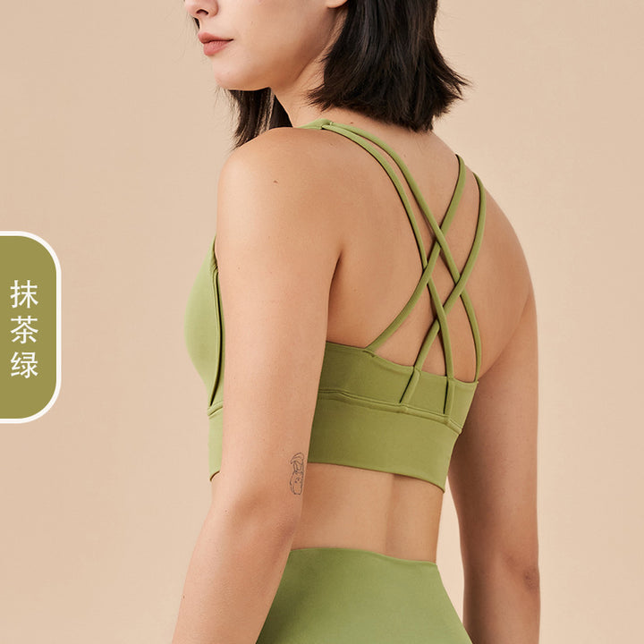 运动内衣女跑步防震秋季外穿美背健身bra背心专业训练瑜伽服文胸