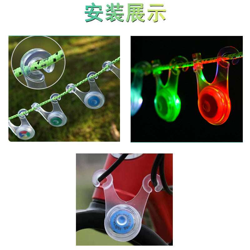 自行车坐垫尾灯LED夜骑青蛙灯刹车警示灯户外骑行车灯野营装饰灯