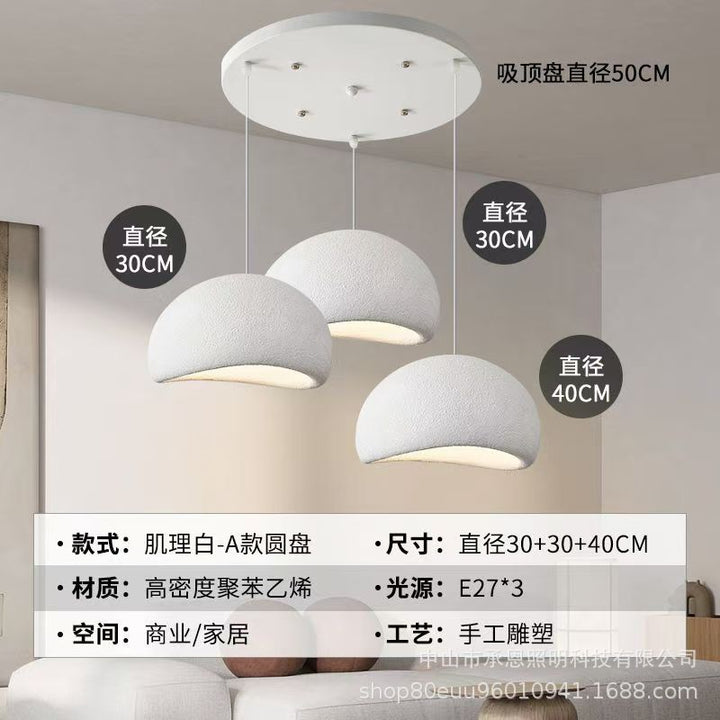 跨境设计师侘寂风吊灯奶油风服装店样板间民宿餐厅酒店挑空别墅灯