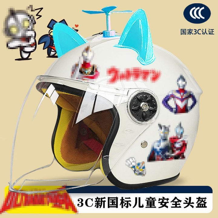 Fall/Winter Children Electric Vehicle Helmet All Season Motorcycle Winter Small Safe
