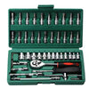 46pc Mini Ratchet Socket Wrench Set – Hex Allen Key Combo for Motorcycle & Car Repair