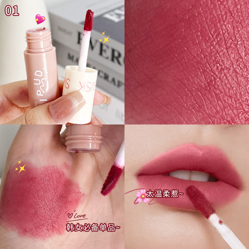 Matte Lip Mud Rose Mauve Brightening Women's Lipstick Lip Gloss