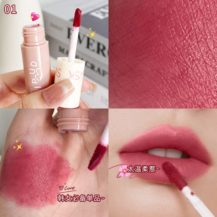 Matte Lip Mud Rose Mauve Brightening Women's Lipstick Lip Gloss