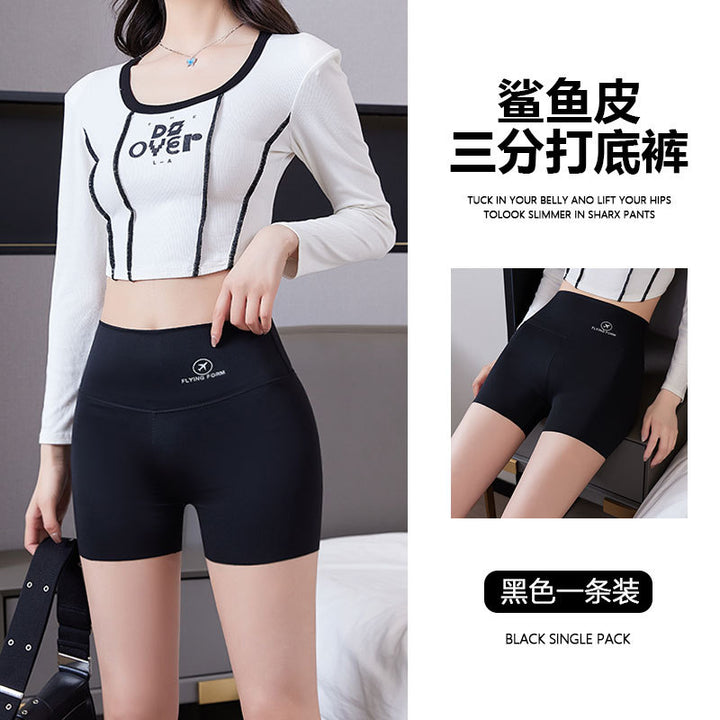 防走光无痕薄款打底安全裤女运动瑜伽外穿高腰收腹提臀鲨鱼短裤夏