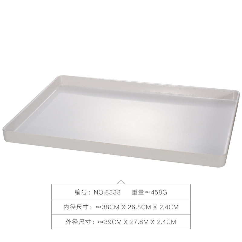 密胺托盘仿木纹餐饮餐具商用塑料端茶盘长方形食品级餐具套装特大