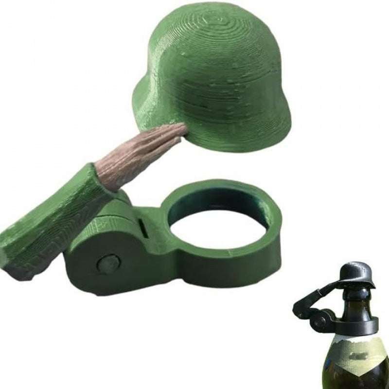 跨境新品Soldier Salute Beer Bottle Helmet士兵敬礼啤酒瓶头盔