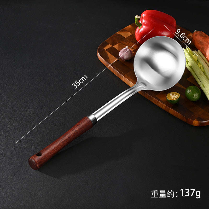 304不锈钢锅铲家用木柄用具耐高温漏勺铲子厨具套装汤勺厨房用具