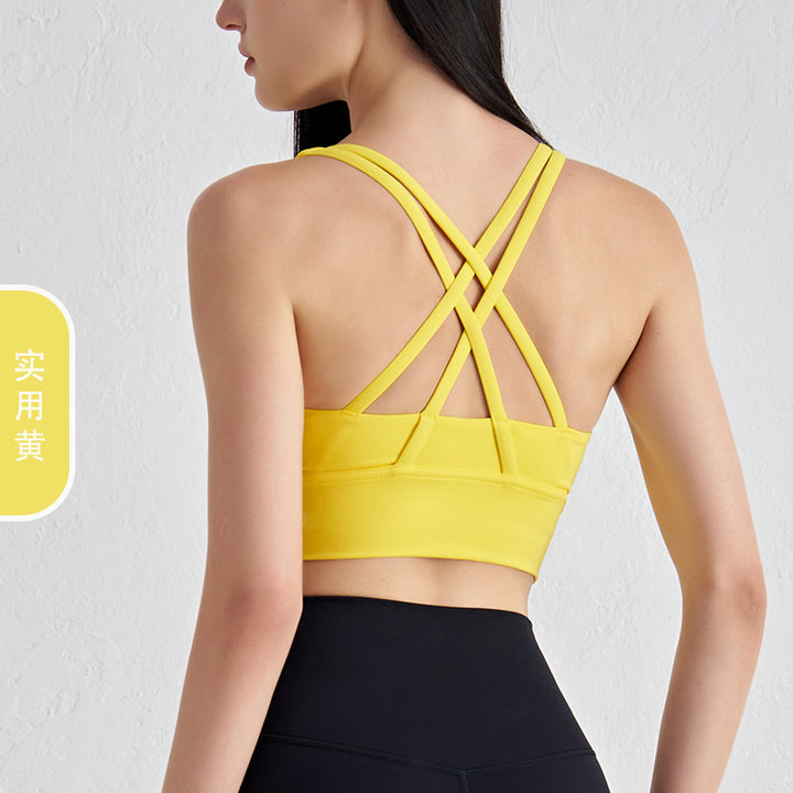 运动内衣女跑步防震秋季外穿美背健身bra背心专业训练瑜伽服文胸