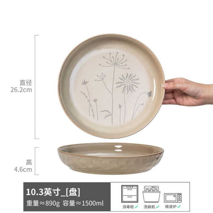 Bowl Vintage Ceramic Bowl Home Plate Tableware Bowl Plate Wholesale Export