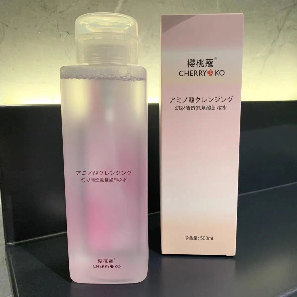 樱桃蔻幻彩卸妆水温和不刺激眼唇脸三合一卸妆液按压瓶一件批发