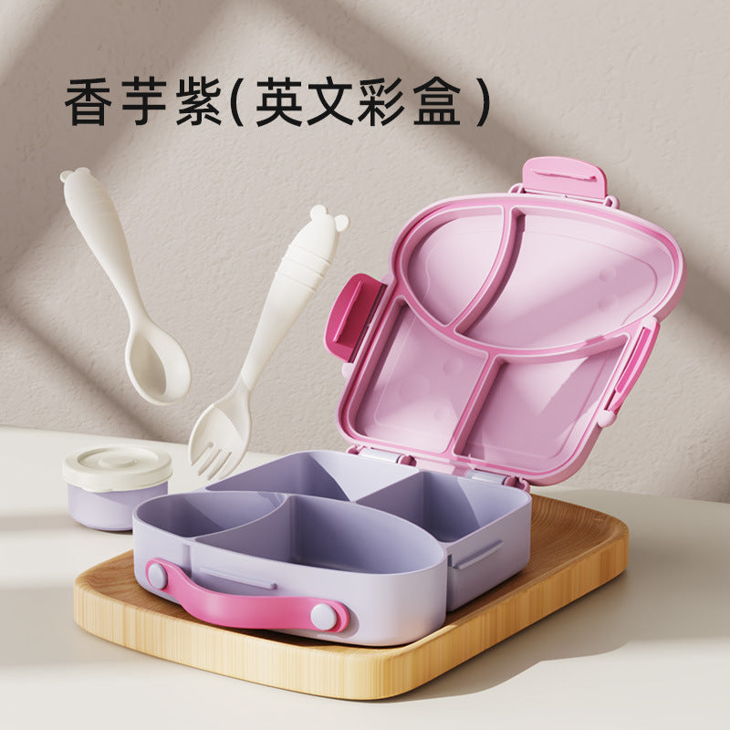 学生塑料分格饭盒 上班族午餐便当盒便携旅游水果沙拉盒打包餐盒