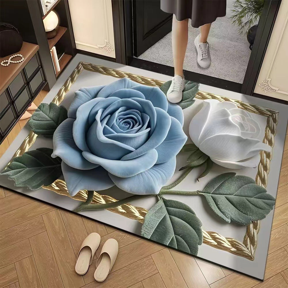 3 DFloral Floor Mat Entryway Durable Stain Resistant Non Slip Foot Mat