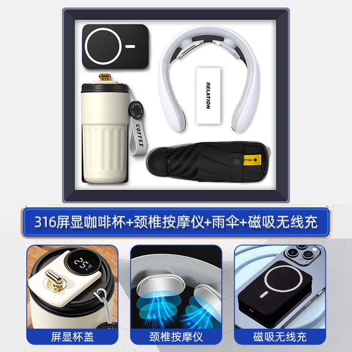 商务礼品套装咖啡杯颈椎仪礼盒活动创意礼品定制LOGO伴手礼送客户