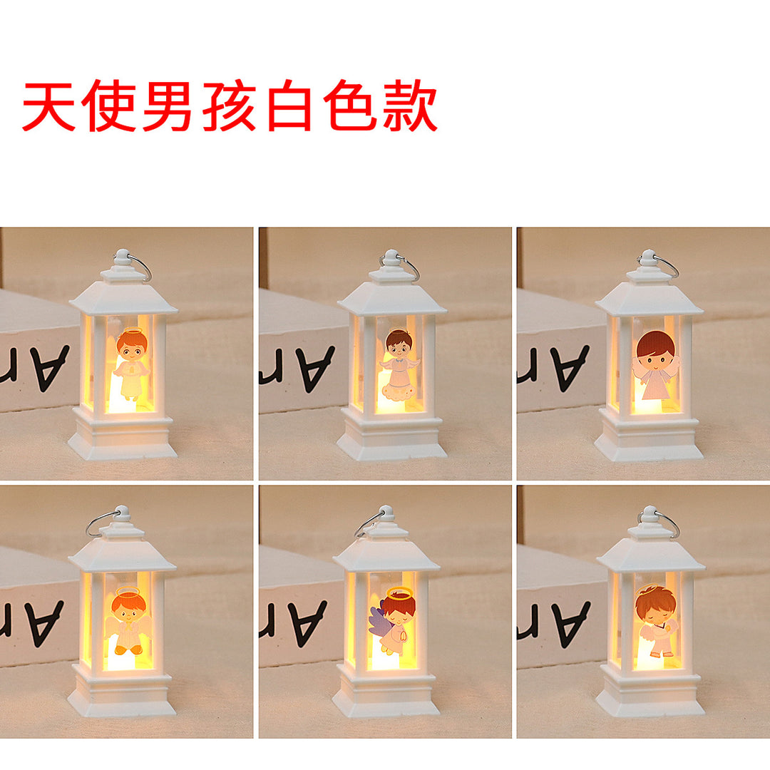 复古迷你小马灯led电子手提蜡烛灯装饰氛围道具灯生日礼物小摆件