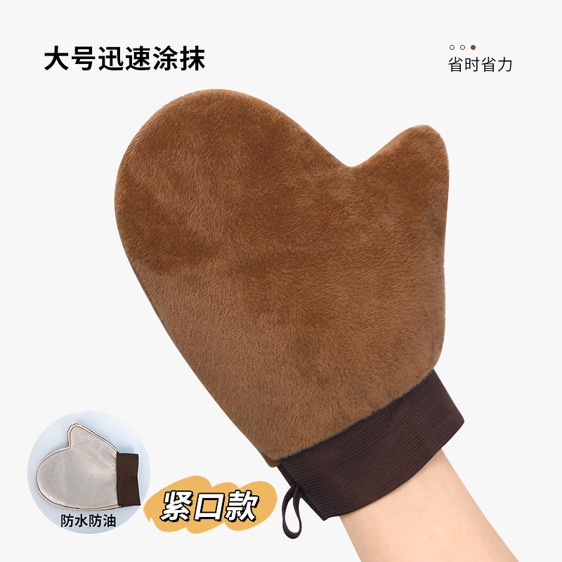 一体身体乳手套美黑油快速涂抹神器擦霜精油懒人按摩植绒工具