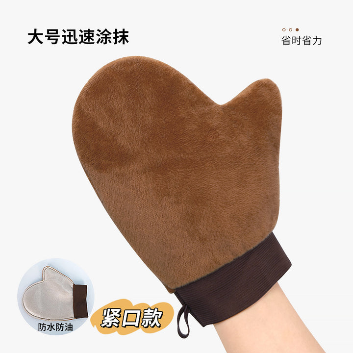 一体身体乳手套美黑油快速涂抹神器擦霜精油懒人按摩植绒工具