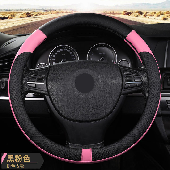 Compatible Steering Wheel Cover Summer Leather Car Grip Cover Non Slip
