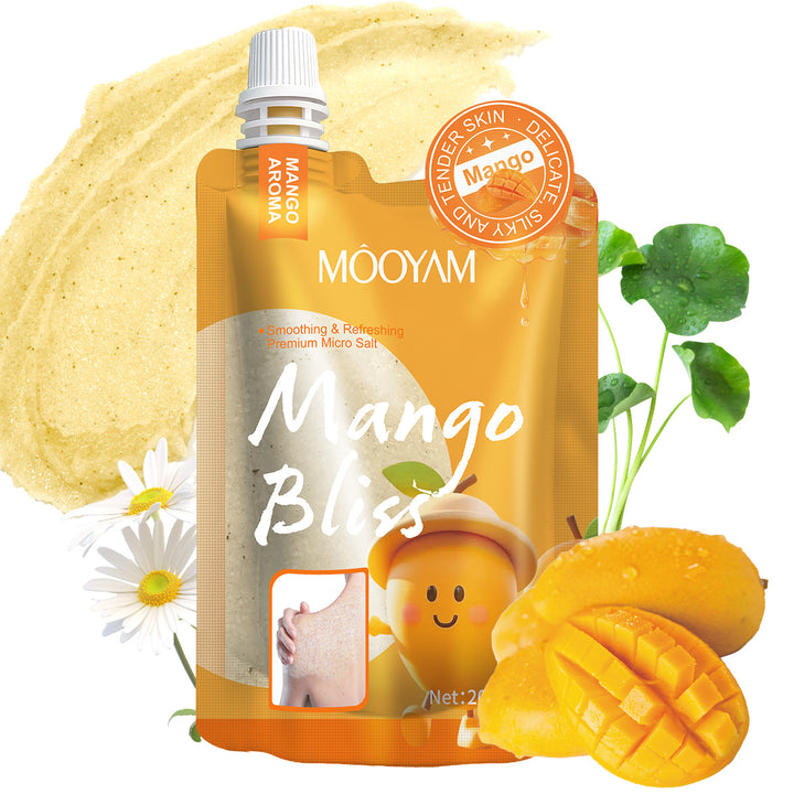外贸全英文Mango Bath Salt Scrub去角质光滑肌肤芒果浴盐磨砂膏