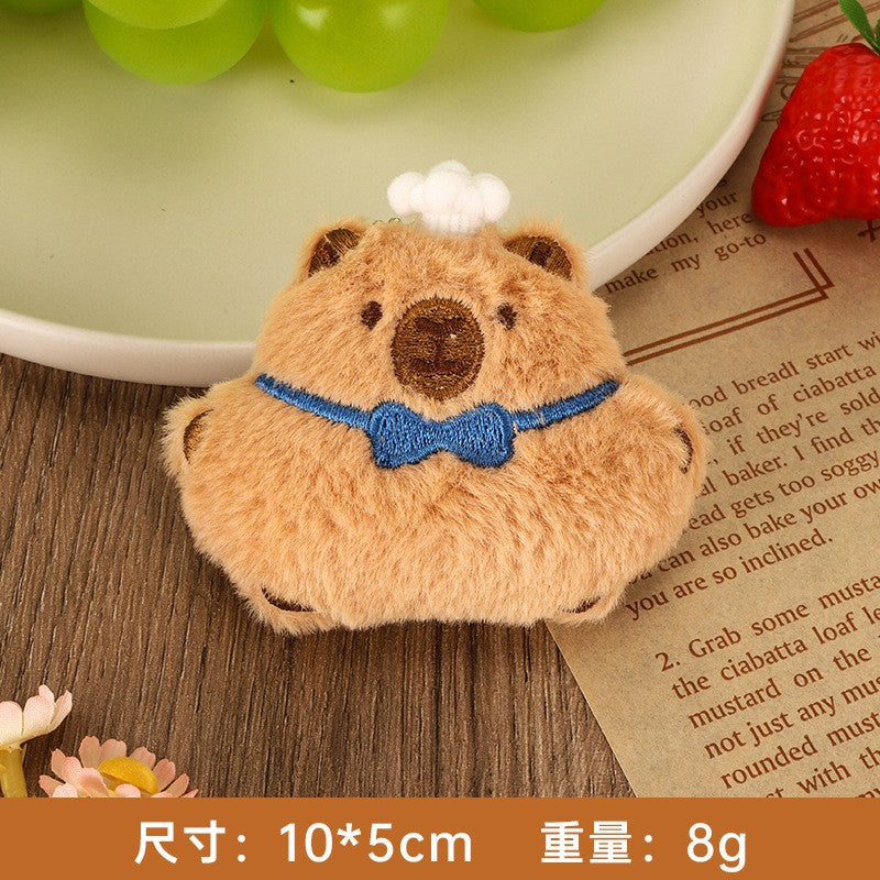 卡通毛绒挂件可爱碱水面包小玩偶包包挂饰钥匙扣服饰配件胸针配饰