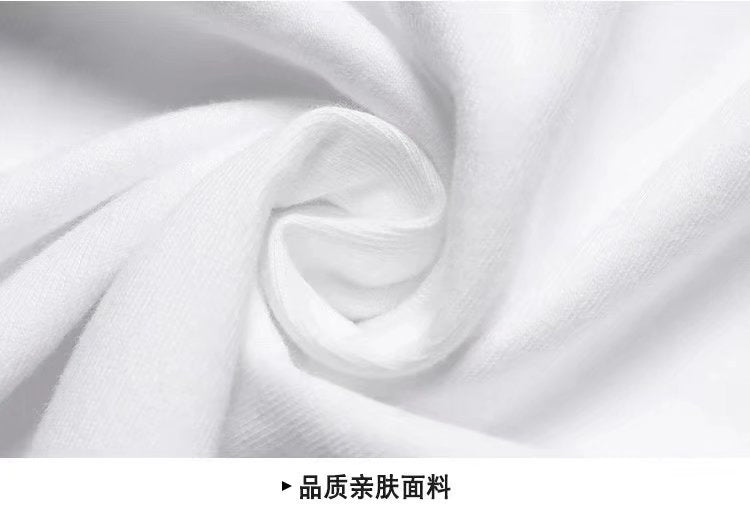 衣服短袖恤男圆领潮流夏季潮牌纯色白色半袖打底衫宽松黑色