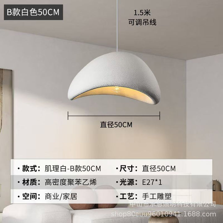 跨境设计师侘寂风吊灯奶油风服装店样板间民宿餐厅酒店挑空别墅灯