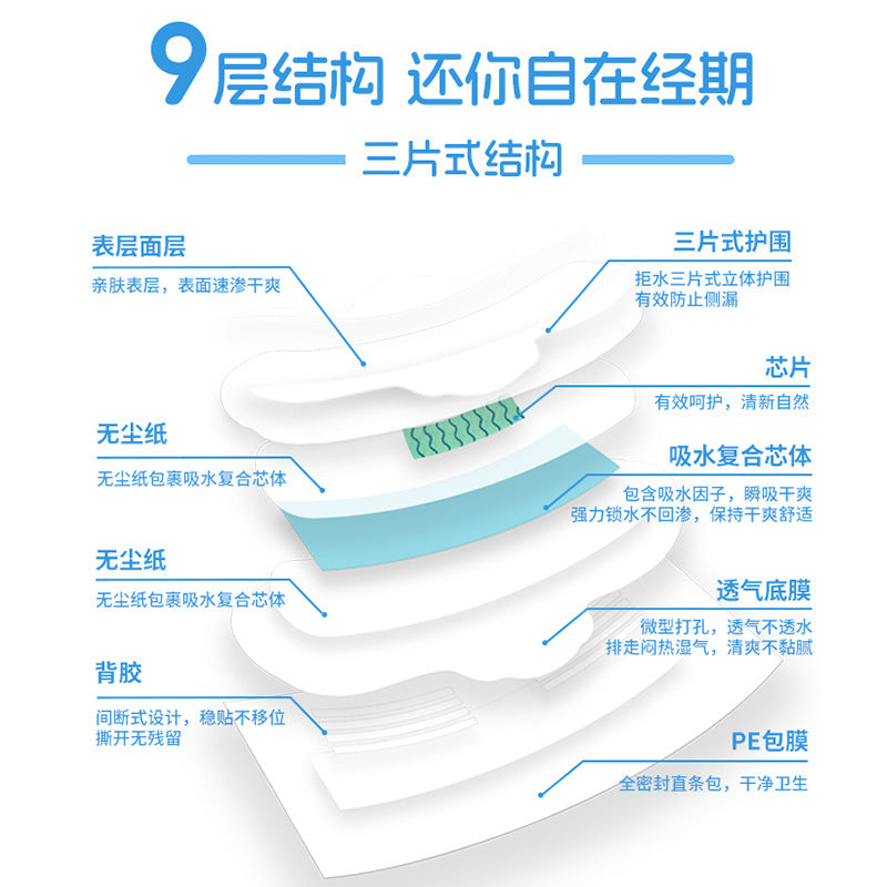 跨境外贸出口加工定制东欧东南亚中东英文包装护垫卫生巾贴牌