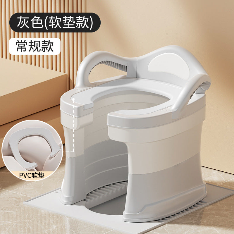 蹲便改坐便椅孕妇坐便器蹲厕凳子蹲坑神器家用老人厕所移动马桶