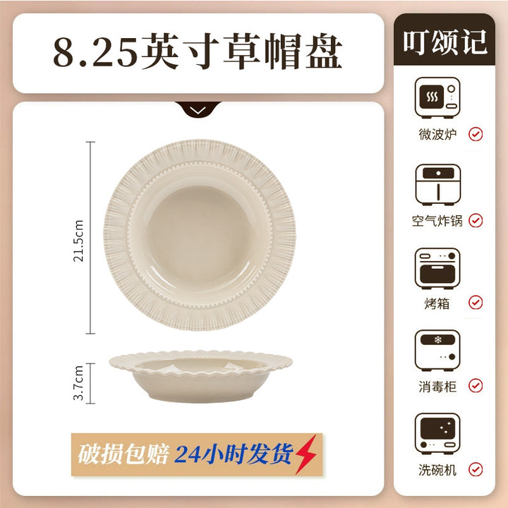 KANGMO Ceramic Dinner Set - Light Luxury Rice Bowls & Serving Plates Gift Set