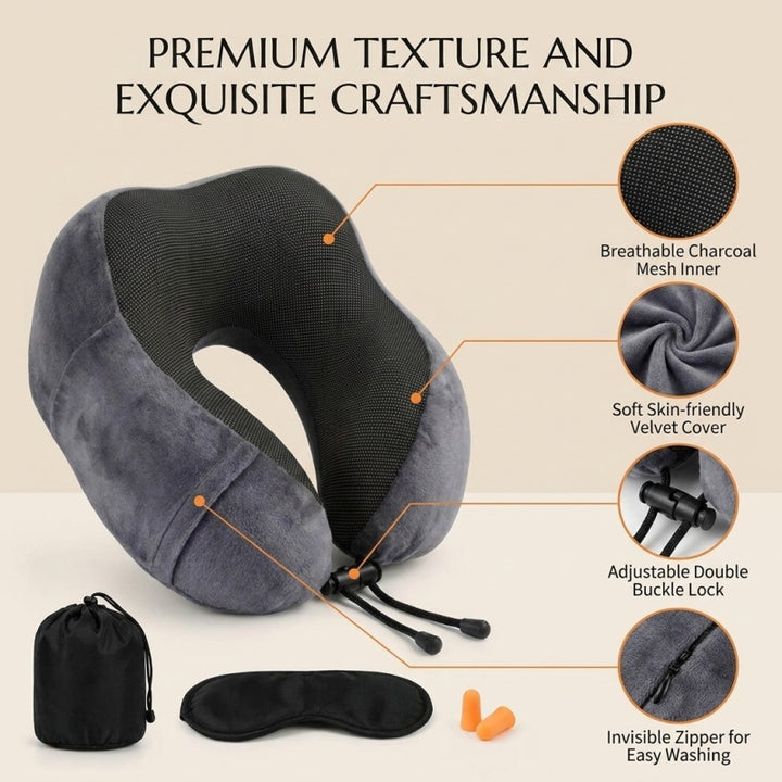 U Memory Foam Neck Pillow Travel Neck Pillow Portable U
