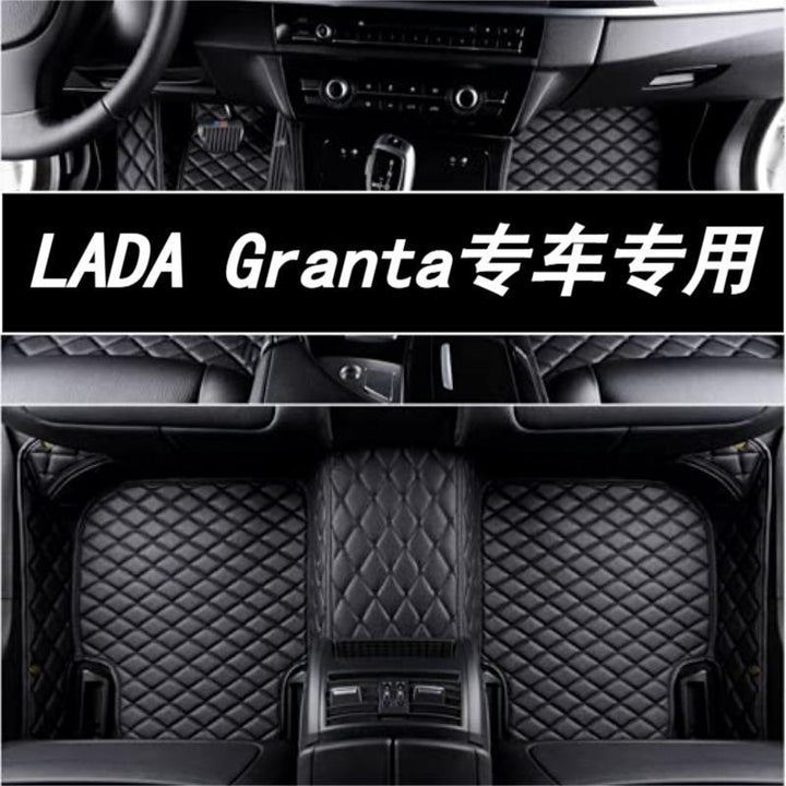 Compatible LADA Granta Special Leather Car Foot Mat