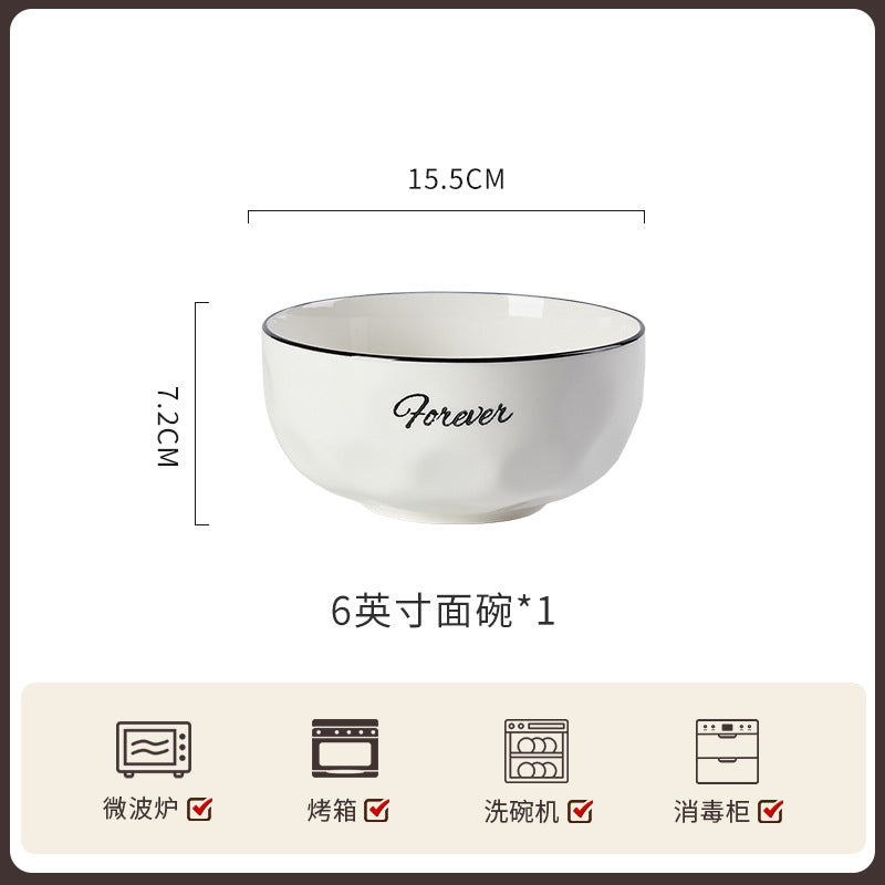 碗碟套装家用高级感欧式陶瓷整套餐具组合吃饭新款乔迁碗盘筷单品