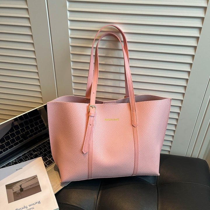 Tote Bag Women Large Capacity Korean Style Minimalist Commuter Spring New Fashion Popular Stylish Shoulder