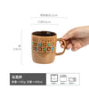 高颜值马克杯通用日式复古早餐杯咖啡水杯高档陶瓷大容量杯子批发