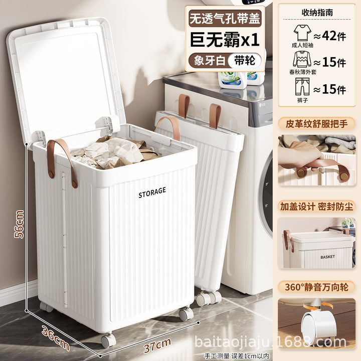 Large Capacity Foldable Laundry Basket – Collapsible Clothes Hamper for Bathroom