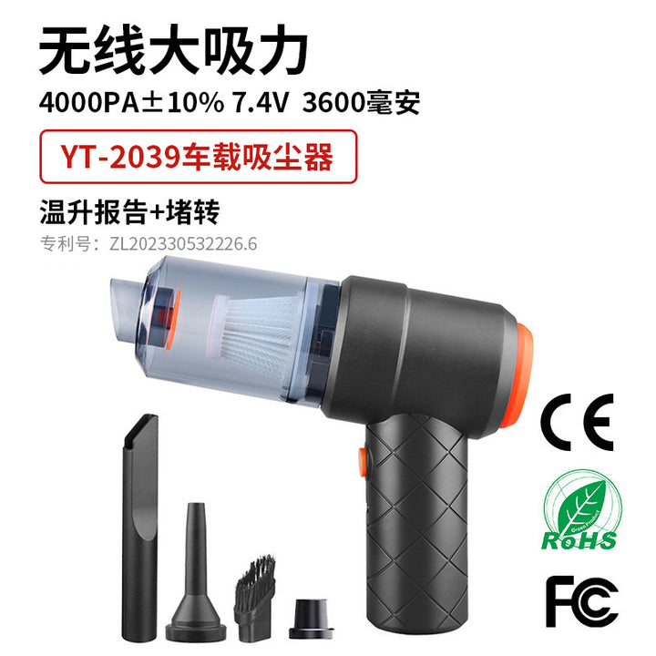 New Car Household Mini Vacuum Cleaner – Blow & Suction Cordless Handheld