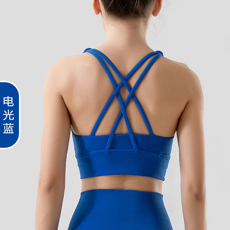 运动内衣女跑步防震秋季外穿美背健身bra背心专业训练瑜伽服文胸