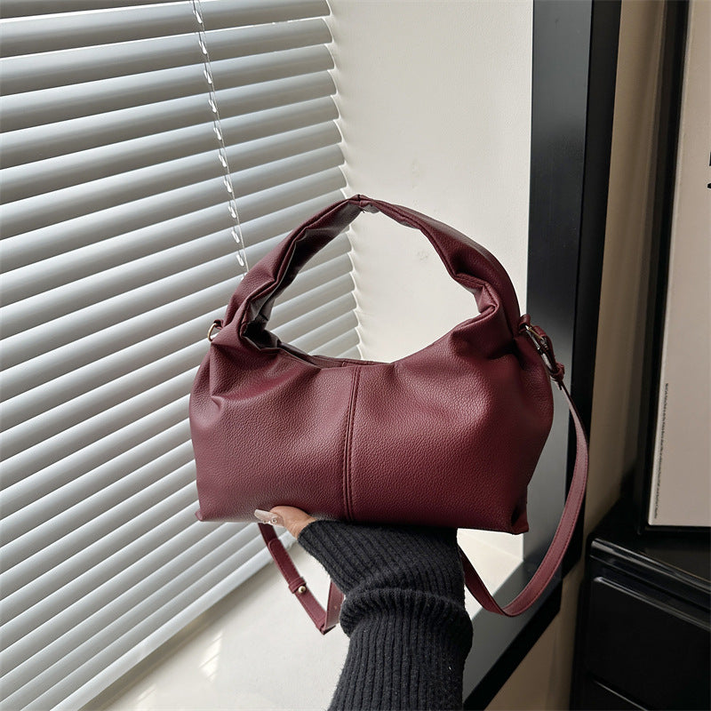 Spring Summer Retro Small Dumpling Crossbody Bag – Women's High-End Fashion Handbag