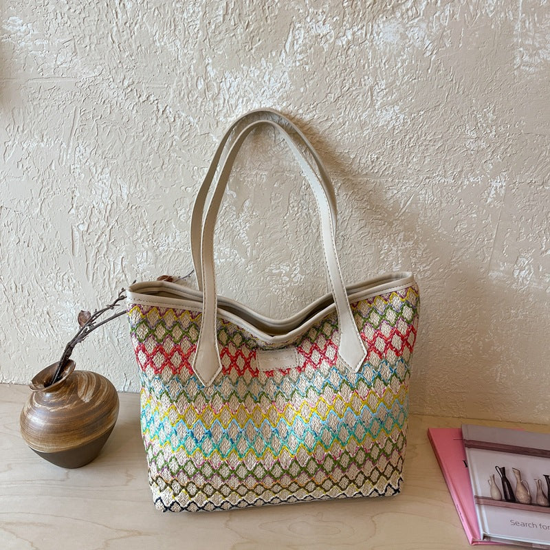 Single Shoulder Tote Bag Women Stylish Large Capacity Casual New