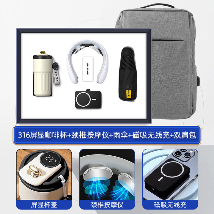 商务礼品套装咖啡杯颈椎仪礼盒活动创意礼品定制LOGO伴手礼送客户