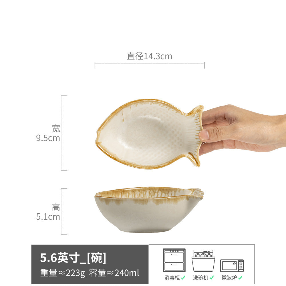 Creative Ceramic Bowl Vintage Tableware Bowl Wholesale Home Bowl Bowl Baby Bowl