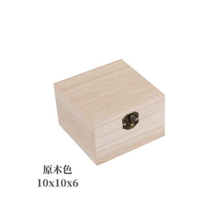 现货复古木质礼品盒长方形桌面收纳藏首饰精油香水茶叶包装实木盒