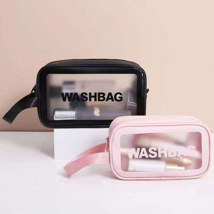 Minimalist Handheld PVC Waterproof Scrub Makeup Premium Design Makeup Storage Large Capacity
