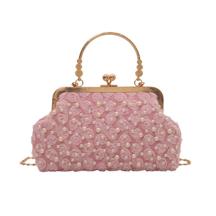 Summer New Women Handheld Lace Flower Large Capacity Crossbody