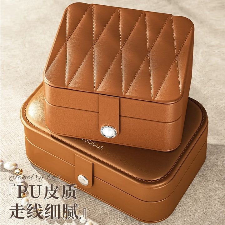 高档首饰收纳盒高级感项链手镯耳钉耳环珠宝盒手饰品加大饰品盒子