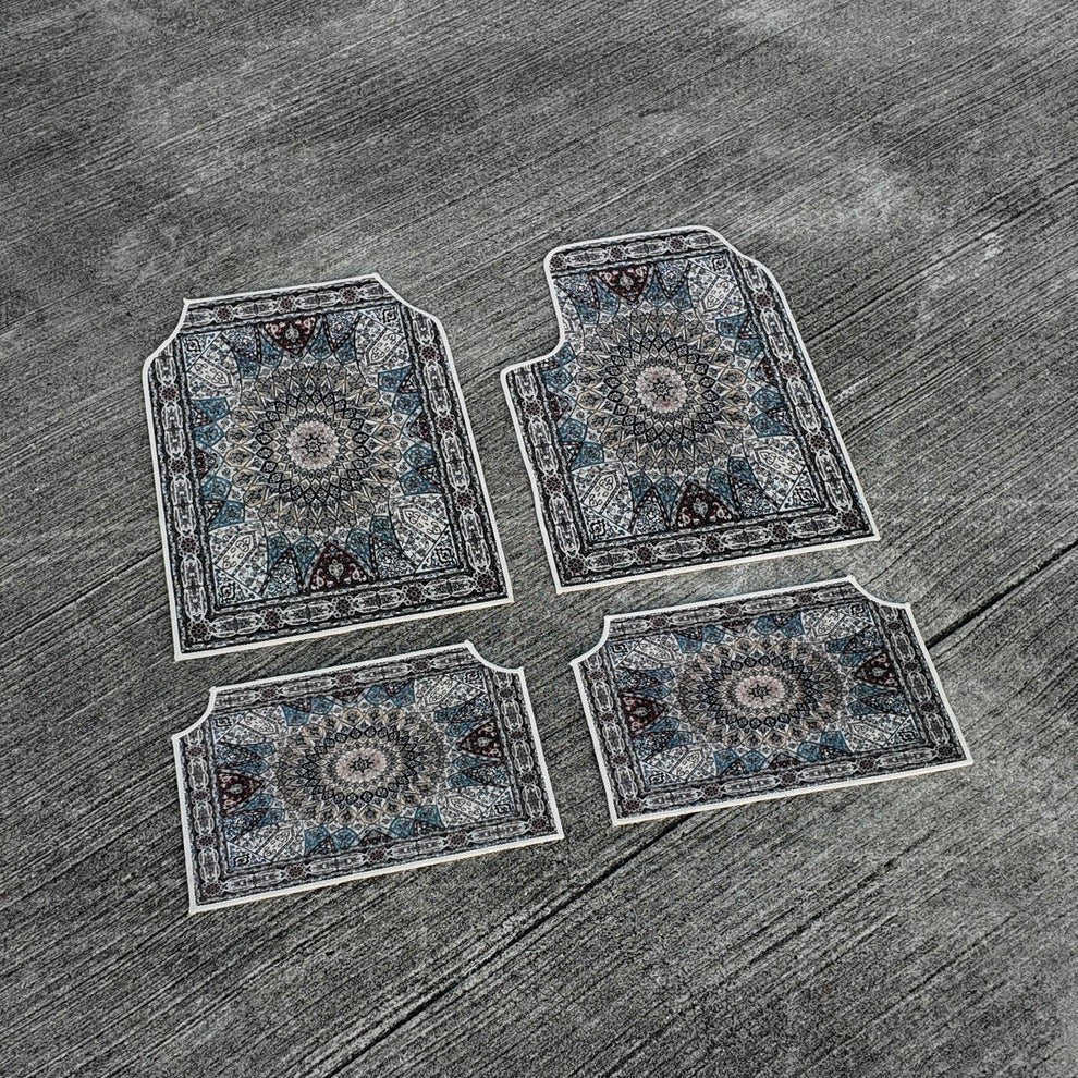 TEMUVintage Car Stain Resistant Durable Foot Mat 4 Piece Set Wholesale