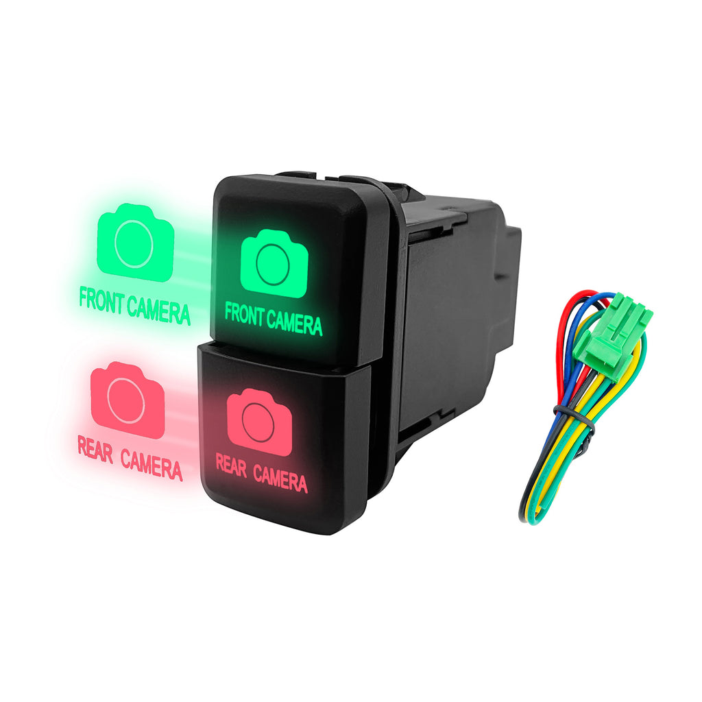 适用于丰田卡罗拉双控双按钮开关 12V Led绿红灯交替光配线