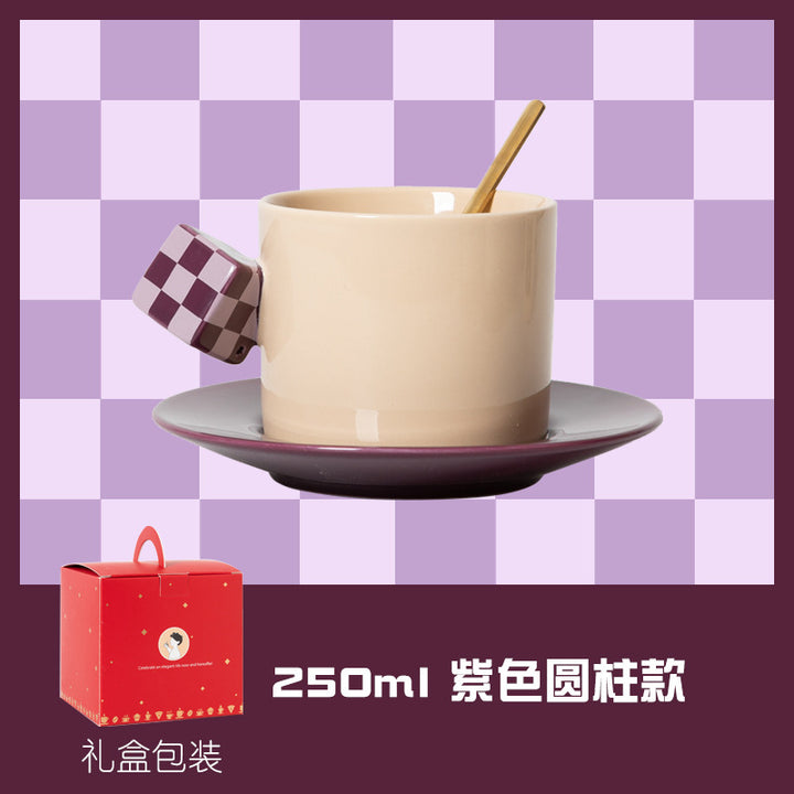 魔方陶瓷咖啡杯套装高端设计高级感高颜值杯碟马克杯子下午茶欧式