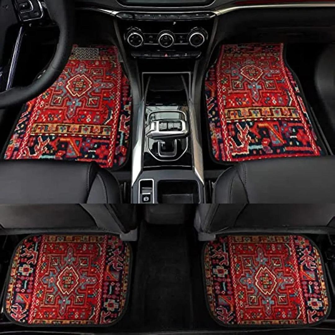 Vintage Car Foot Mat Carpet 4 Piece Set Stain Resistant Floor Mat TEMUFoot Mat Wholesale