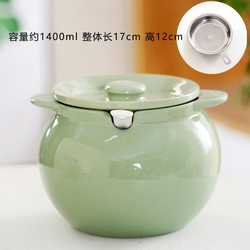 猪油罐厨房油壶家用陶瓷带盖耐高温油泼辣子专用大号辣椒油调料罐