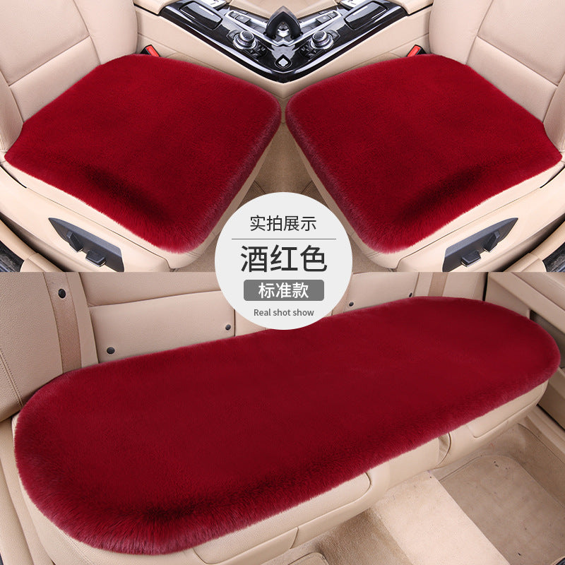 Thickened Winter __NS 99__h Car Seat Cushion – 3-Piece Backrest Short Fur Single Seat Cover